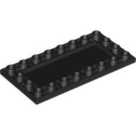 Lego Tile Special 4 x 8 Inverted / Black