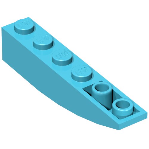 Lego Brick Curved Inverted 6 x 1 / Maersk Blue