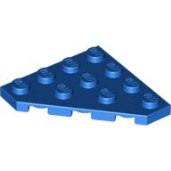 Lego Wedge Plate 4 x 4 Cut Corner / Blue