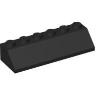 Lego Brick Sloped 45° 2 x 6 / Black