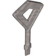 Lego Tile Remover Key Diamond [DOTS] / Flat Silver