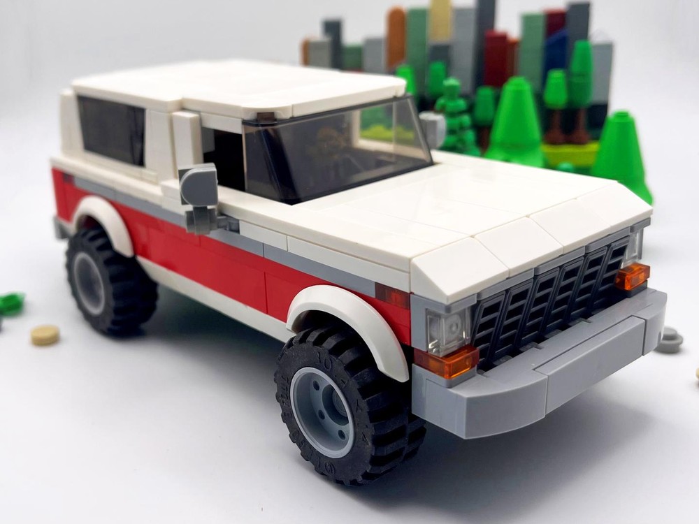 Lego 2nd Gen Built Tough Bronco - White & Red