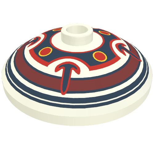 Lego Dish 3 x 3 Inverted [Radar] with Orient India Shield Print