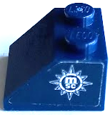 Lego Slope 45 2 x 2 with MSC Logo Pattern on Both Sides (Stickers) - Sets 40227 / 40318