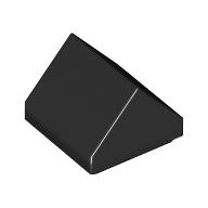 Lego Brick Sloped Double 45° 1 x 1 / Black