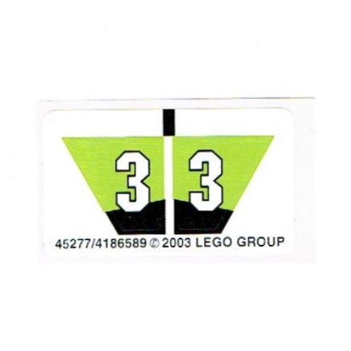 Lego Sticker Sheet for Set 8356-1