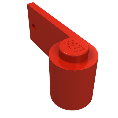 Lego Door 1 x 3 x 1 Left with Fire Logo Print / Red