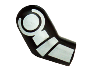 Lego Arm, Right with White Minifigure Skeleton Pattern