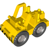 Lego Duplo Backhoe Loader Body with Wheels / Yellow