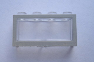 Lego Modulex Window 1 x 4 x 2 with Gray Border Print