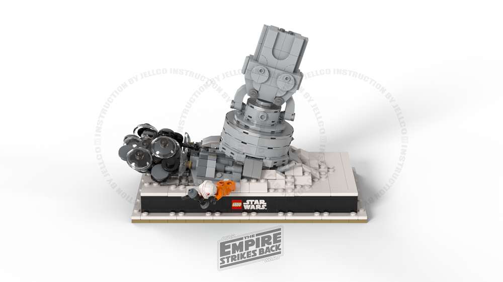 Lego Micro Diorama : Trampled Snowspeeder