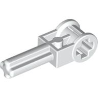 Lego Technic Axle 1.5 with Perpendicular Axle Connector (Technic Pole Reverser Handle) / White
