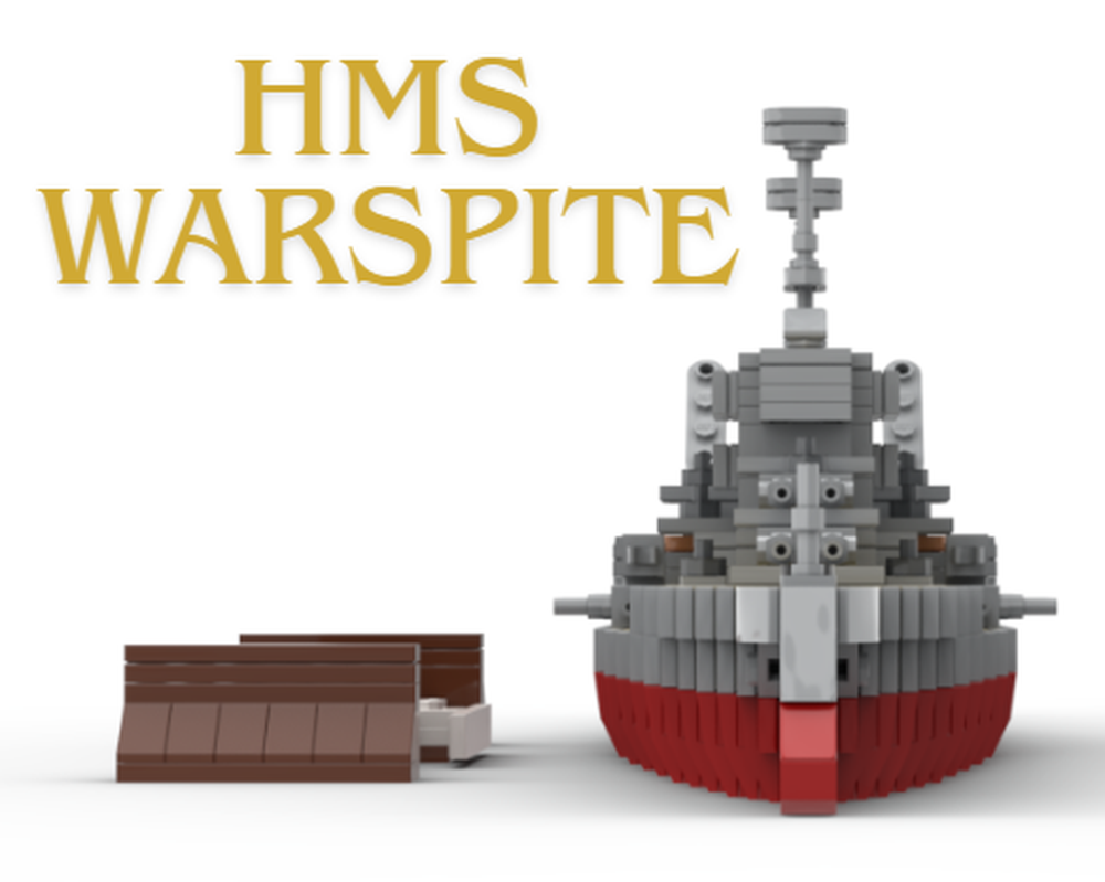 Lego HMS Warspite (1/640th scale)