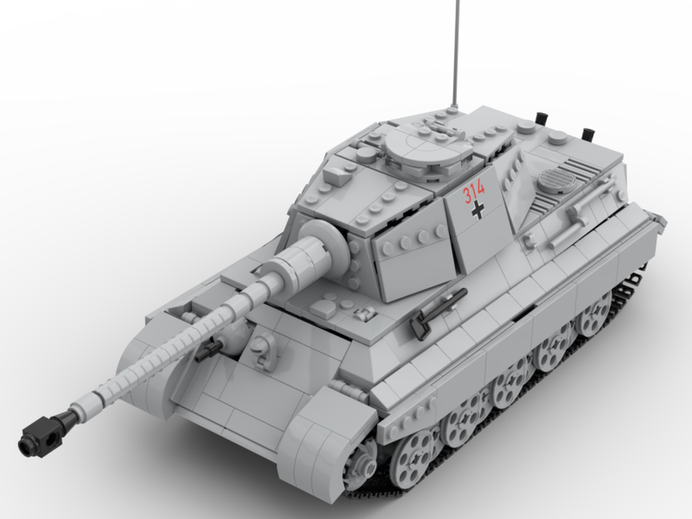 Lego Tiger II Ausf B heavy tank (Feldgrau)