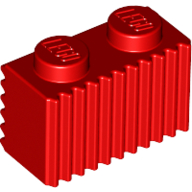 Lego Brick Special 1 x 2 with Grille / Red