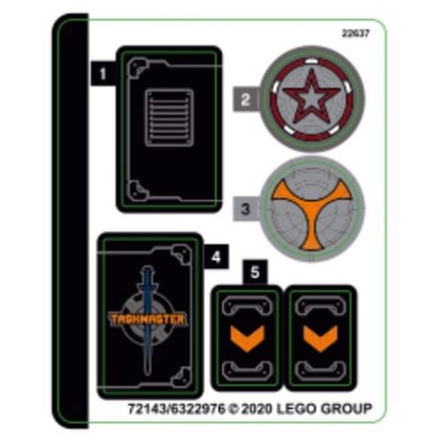 Lego Sticker Sheet for Set 77905-1