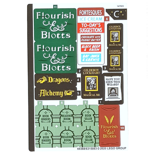 Lego Sticker Sheet 3 for Set 75978-1 / [No Color/Any Color]
