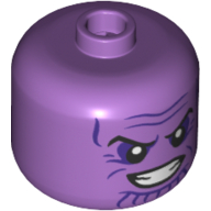 Lego Bigfig Head Thanos, Mean Grin print / Medium Lavender