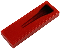 Lego Tile 1 x 3 with Black and Dark Red Air Vent Pattern (Sticker) - Set 76934 / Red