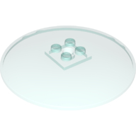 Lego Dish 8 x 8 Inverted [Radar], Solid Studs, Squared Anti-stud Underside, Anti-Studs on Edges / Trans-Light Blue