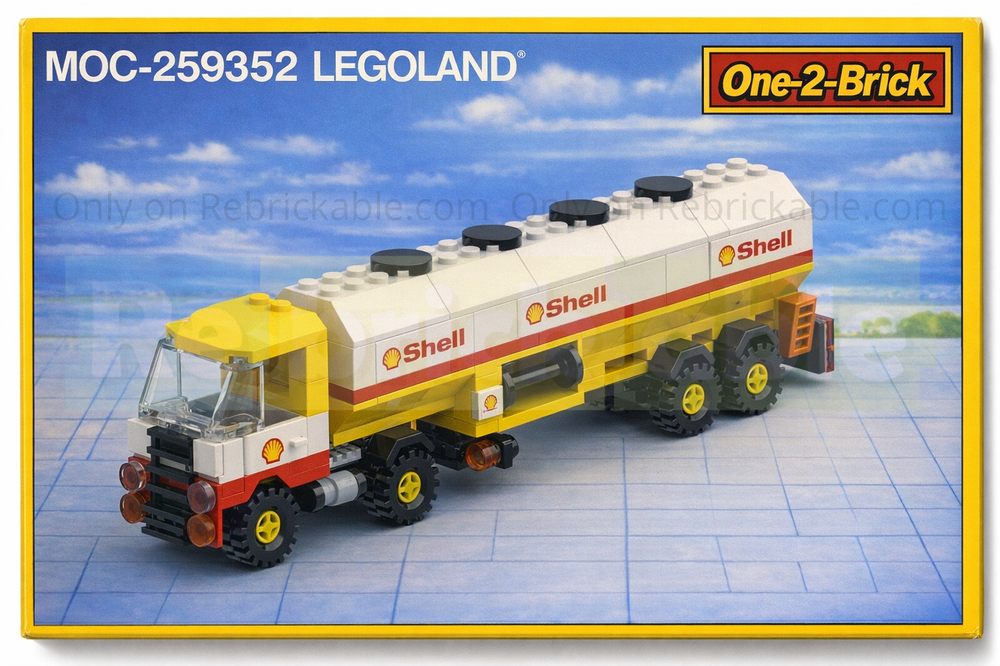 Lego 🚛 Shell Tanker Truck – Custom Edition (Based on Set 6695)