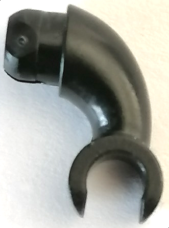 Lego Arm, Short, Curved with Hand / Black