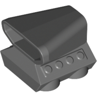 Lego Engine / Air Scoop 2 x 2 / Dark Bluish Gray