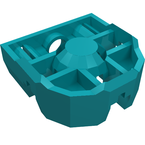 Lego Technic Pin Connector Block 3 x 3 x 1 / Dark Turquoise