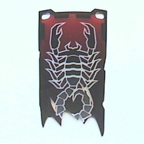 Lego Flag 4 x 9 with Knights' Kingdom II Scorpion Print / Trans-Clear