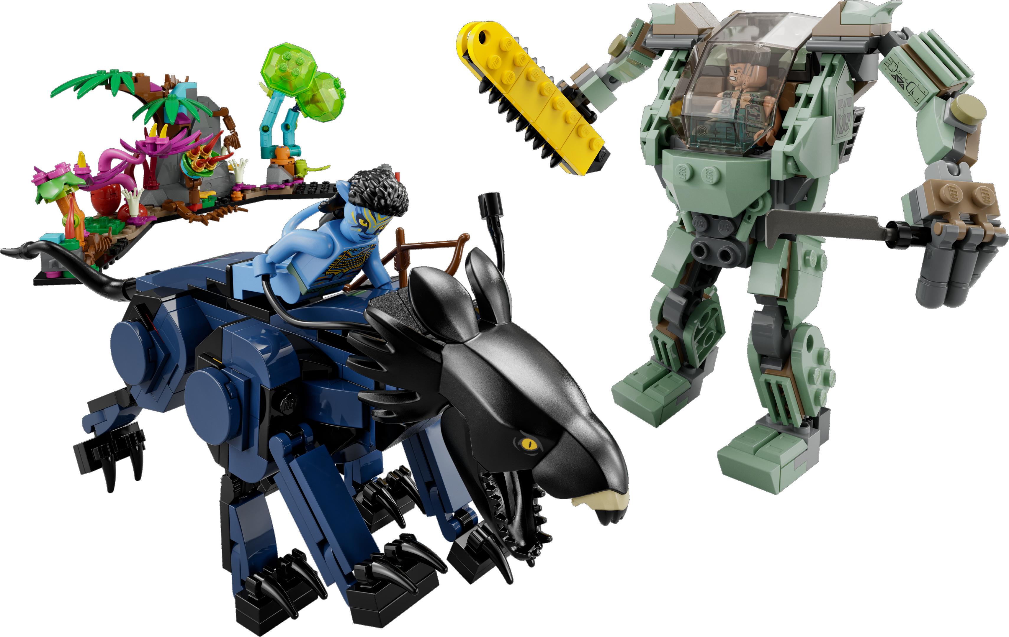 Lego Neytiri & Thanator vs. AMP Suit Quaritch