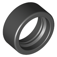 Lego Tyre 14 x 6 Solid Smooth / Black
