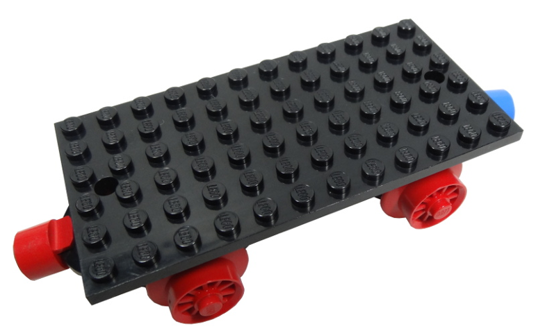 Lego Train Base 6 x 12 with Wheels and Red and Blue Magnets