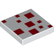 Lego Tile 2 x 2 with Dark Red Squares / Minecraft Cake Print