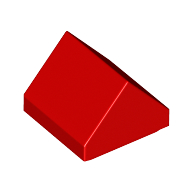 Lego Brick Sloped Double 45° 1 x 1 / Red