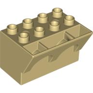 Lego Duplo Brick 4 x 3 x 3 Wry Inverted / Tan