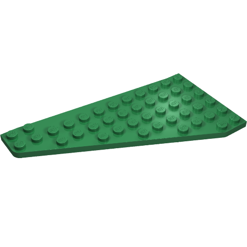 Lego Wedge, Plate 7 x 12 Wing Right / Green