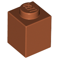 Lego Brick 1 x 1 / Dark Orange