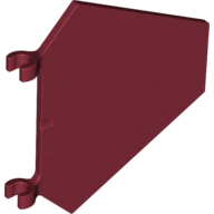 Lego Flag 5 x 6 Hexagonal with U Clips / Dark Red