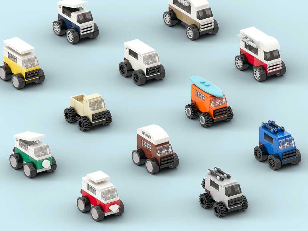 Lego 12 Micro VW camper vans