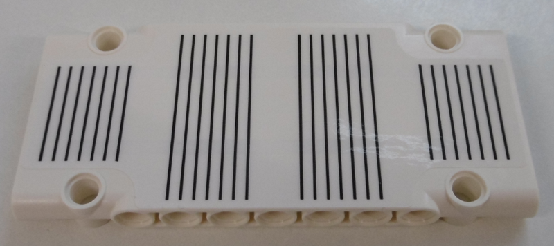 Lego Technic, Panel Plate 5 x 11 x 1 with Black Grille Lines Pattern (Sticker) - Set 42100