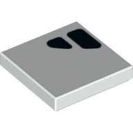 Lego Tile 2 x 2 with Black Shapes Print