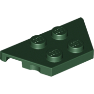 Lego Wedge Plate 2 x 4 / Dark Green