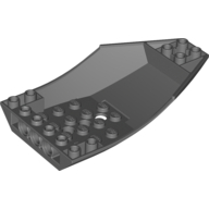 Lego Brick Wedged, Curved Inverted 10 x 6 x 2 Cockpit / Dark Bluish Gray