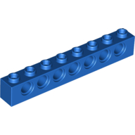 Lego Technic Brick 1 x 8 [7 Pin Holes] / Blue