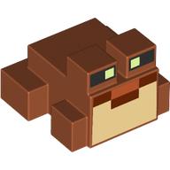 Lego Animal, Frog / Toad, Tan Stomach, Eyes Print / Dark Orange