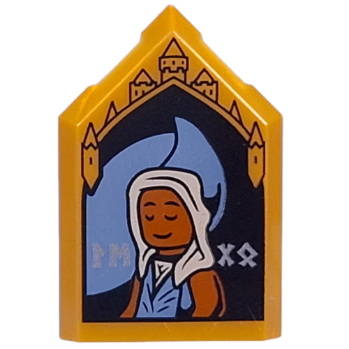 Lego Tile Special 2 x 3 Pentagonal with Edessa Sakndenberg Portrait Print