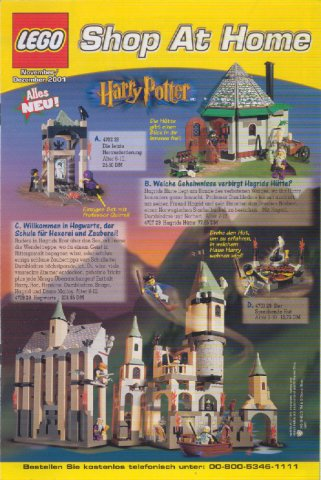 Lego 2001 Insert - World Club Magazine German - November/December