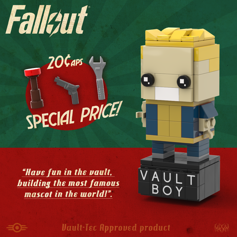 Lego *FREE* Vaut Boy Fallout - Brickheadz