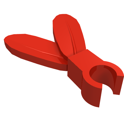 Lego Plume / Feathers with Clip / Red