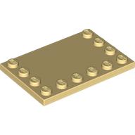 Lego Plate Special 4 x 6, Studs on 3 Edges / Light Yellow